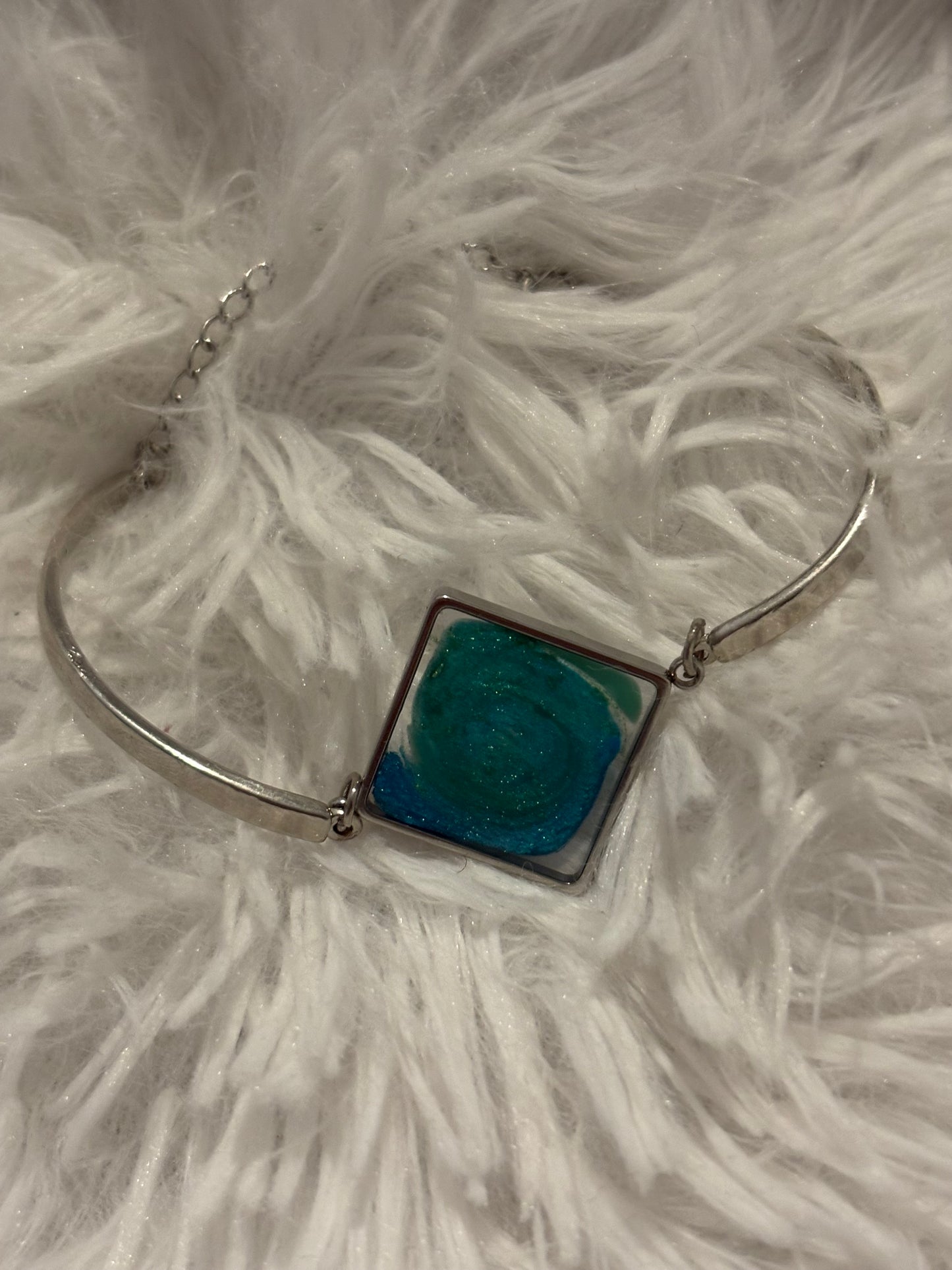 Silver Bracelet - Blue Diamond