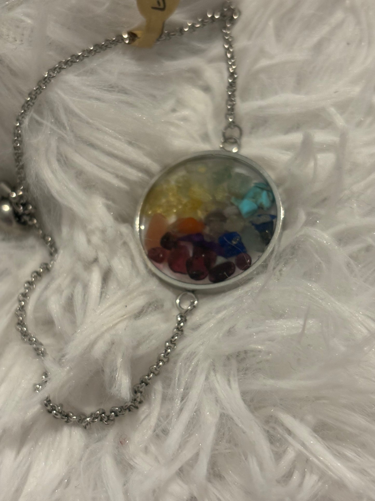 Silver Bracelet - Circle (Stones)