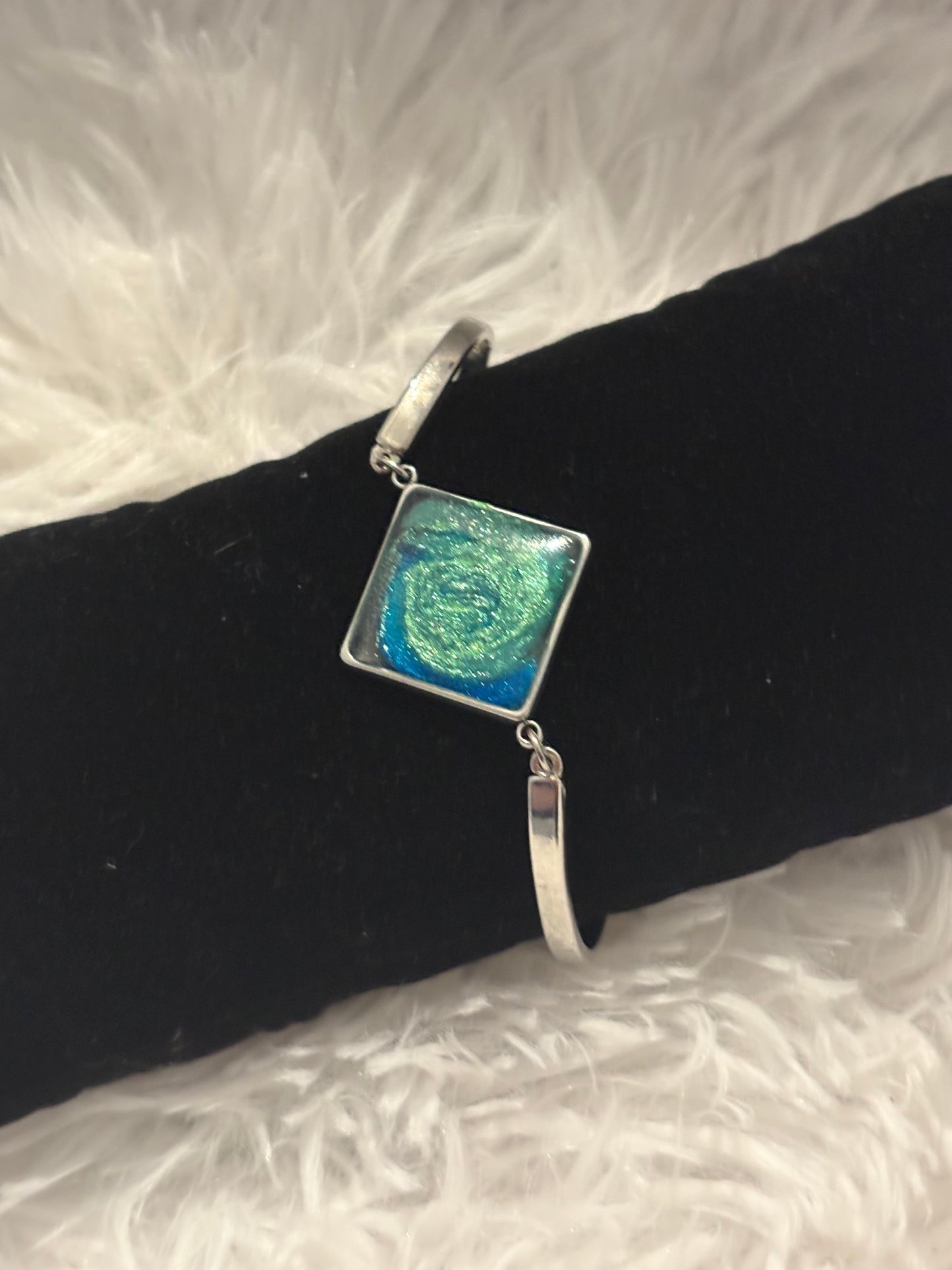 Silver Bracelet - Blue Diamond