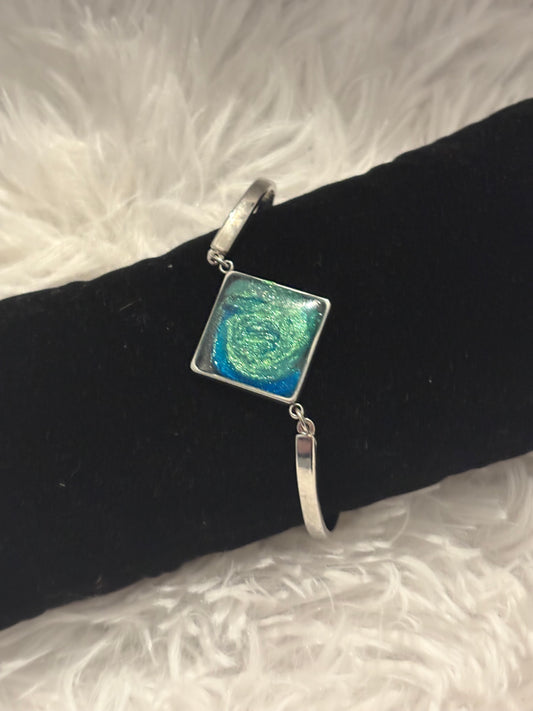 Silver Bracelet - Blue Diamond