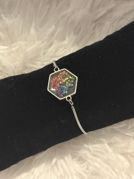 Silver Bracelet - Hexagon